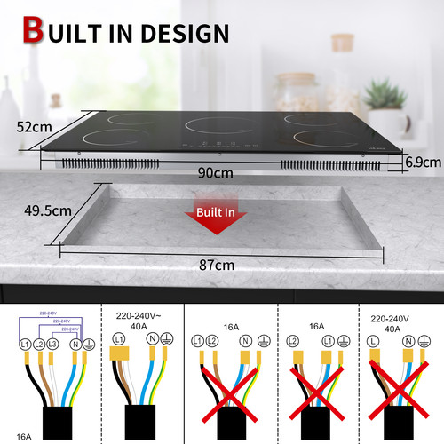 90cm black touch control - black, 5