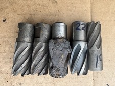 5 Used Rotabroach Cutters 20mm Short x 2,22mm Standard,19mm Standard,13/16 New