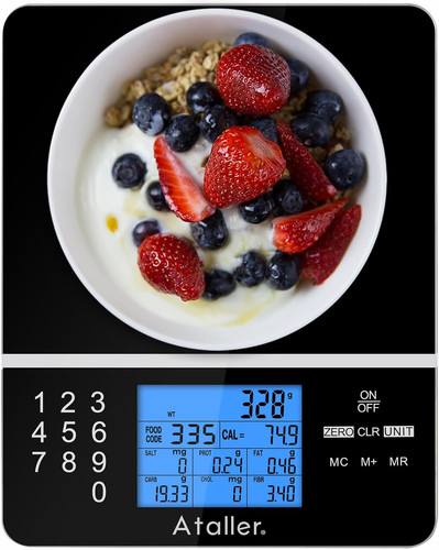 Food scale with nutritional - with,