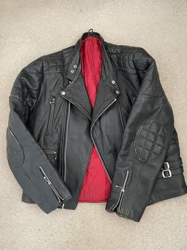Vintage men leather biker - men’s,