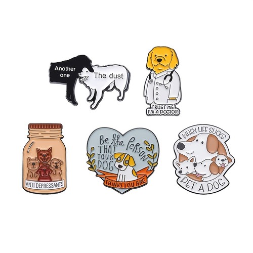 Funny dog enamel - dog,