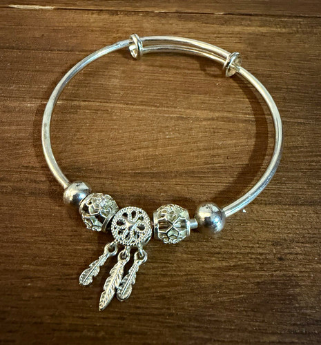 Dreamcatcher charm bangle - dreamcatcher,
