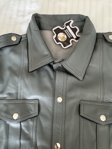 Grey leather uniform - leather, &