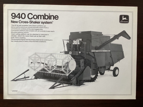 John deere 940 combine - deere,
