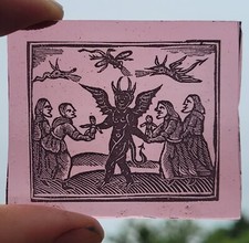 Stained glass Witches & Devil traditional kiln fired piece witches occult satan