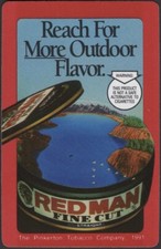 Playing Cards 1 Single Card Old Vintage * RED MAN * Chewing Tobacco Advertising