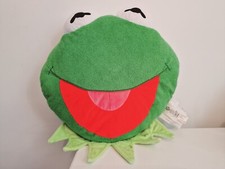 HUGE Disney Store The Muppets Kermit Plush Soft Face Pillows Cushion  14”