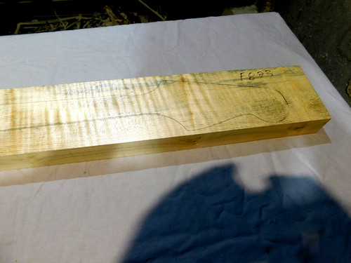 Flame maple neck - flame, blank