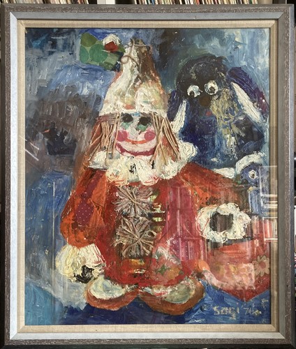 Abstract art clown - clown, painting