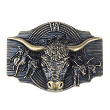 Cowboy Belt Buckle Texas Bull