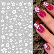 Nail Art Stickers White Spring