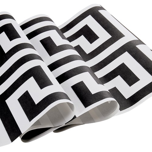 Black white athena geometric - black,
