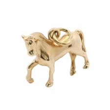 Vintage 9ct Gold Solid Horse