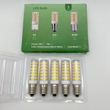LED Bulb E14 7W 2700-3000K Warm White Pack of 5