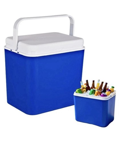 Portable blue ice cool box - portable,