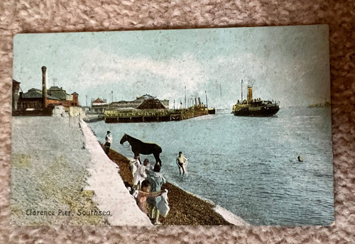Antique postcard southsea - postcard,