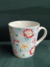 Cath Kidston Blue Floral Mug Coffee Tea Carnations Ceramic B5