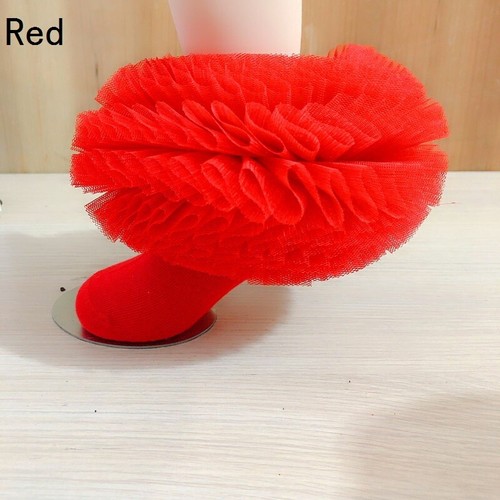 2pairs girl red - red, ruffled
