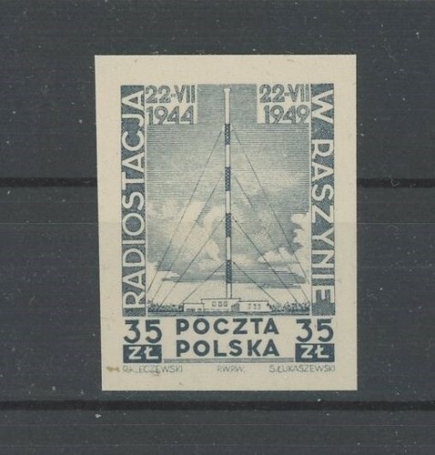 Poland raszyn radio - tower, 1949