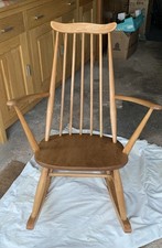 Ercol Windsor Goldsmith Rocking Chair Blonde Wood Retro Mid Century Vintage