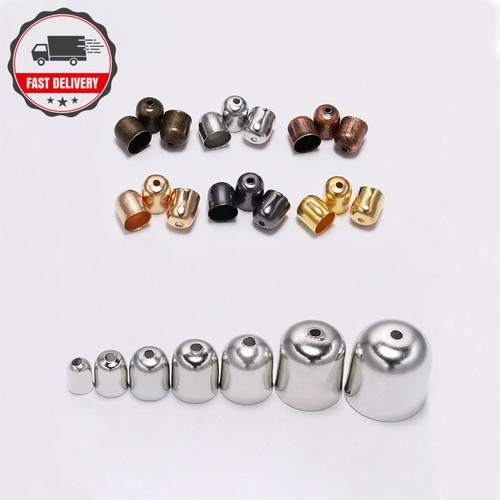 Crimp end caps for leather - caps,