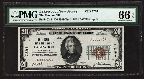 1929 lakewood pmg66 - 1929, nj