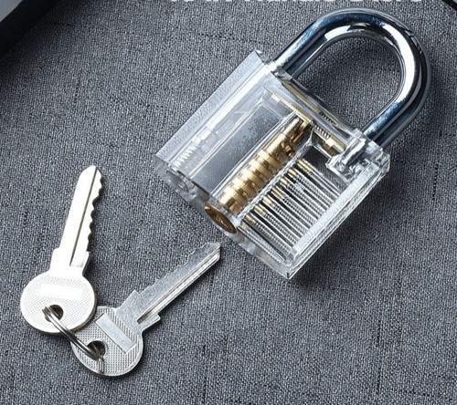 Transparent practice padlock - transparent,