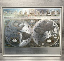 blaeu wall map picture in frame 55 x 42 cm