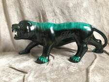 Very Large 2 Ft 24 Inch Blue Mountain Pottery Prowling Tiger Figure