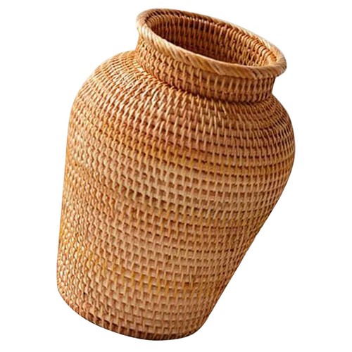 Tall wicker vase - tall, woven
