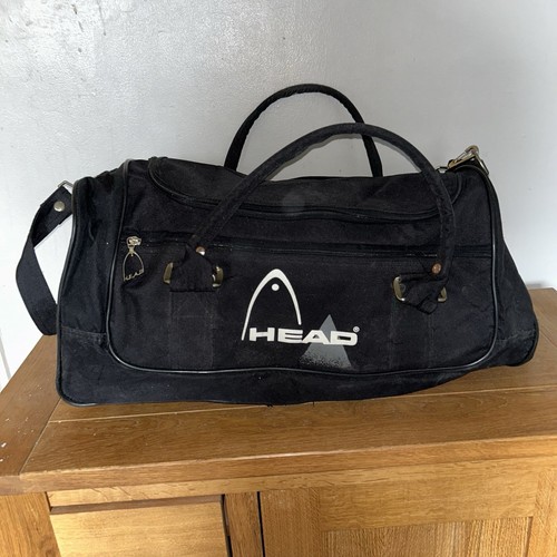 Vintage head bag black canvas - vintage,
