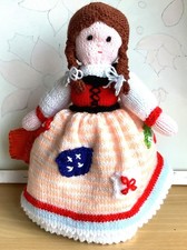 hand knitted topsy turvy doll
