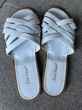 Salt Water Light Blue Retro Slide Sandals (9) UK 8