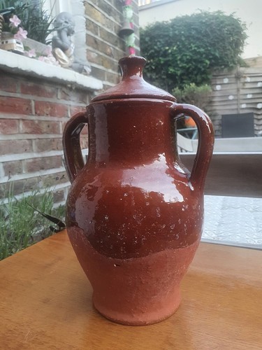Vintage pottery double handled - vintage,