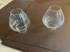 2 Small Oil Lamp Glass Shades/ chimneys (A456)