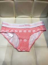Jack Wills Ladies Wilden Boypant Size 8, Pink Snowflake
