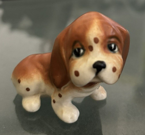 Vtg porcelain basset hound - vtg,