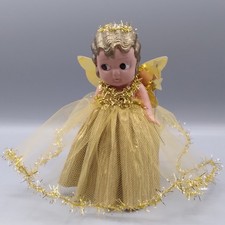 Victorian inspired Kewpie Doll Christmas Fairy Tree Topper  6" - H