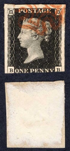 Penny black plate - penny, (bb)