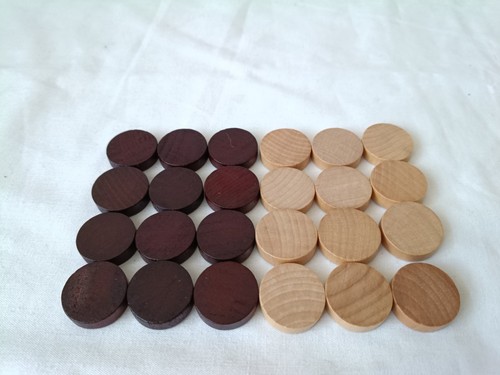 Set wooden flat - set, draughts