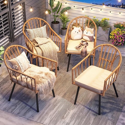Pieces rattan wicker dinning - rattan,
