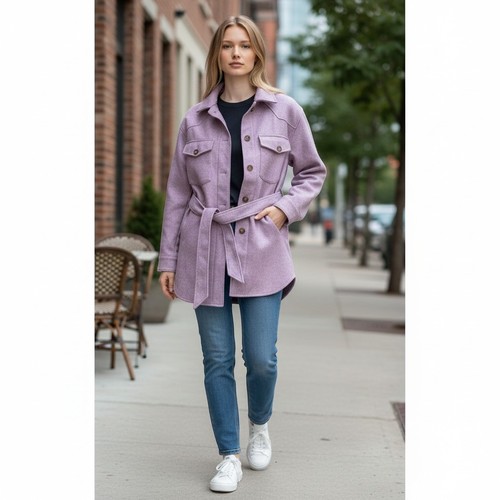 Zara lilac purple belted - purple, shirt