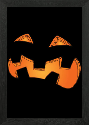 Jack lantern pumpkin - lantern, framed