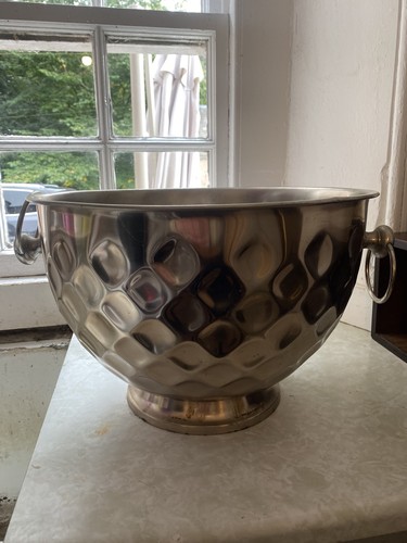 Large retro steel metal - retro, bowl