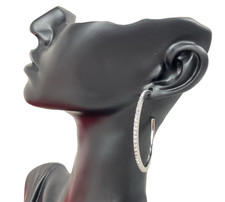INC Silver Tone Large Pave