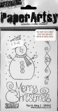 Paper Arsty Christmas Rubber Stamp Set for cardmaking, scrapbooking, crafts