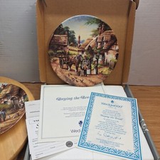 Wedgewood Bone China Country Plates Buying The Bread & Early Morning Milk