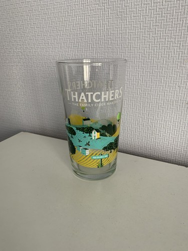 Thatchers pint glass - pint, glass,
