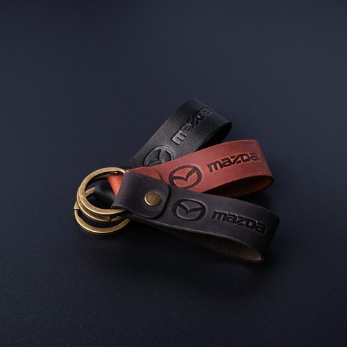 Mazda leather keyring crazy - mazda,