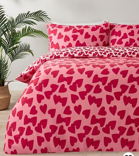 New pink red heart - red, reversible